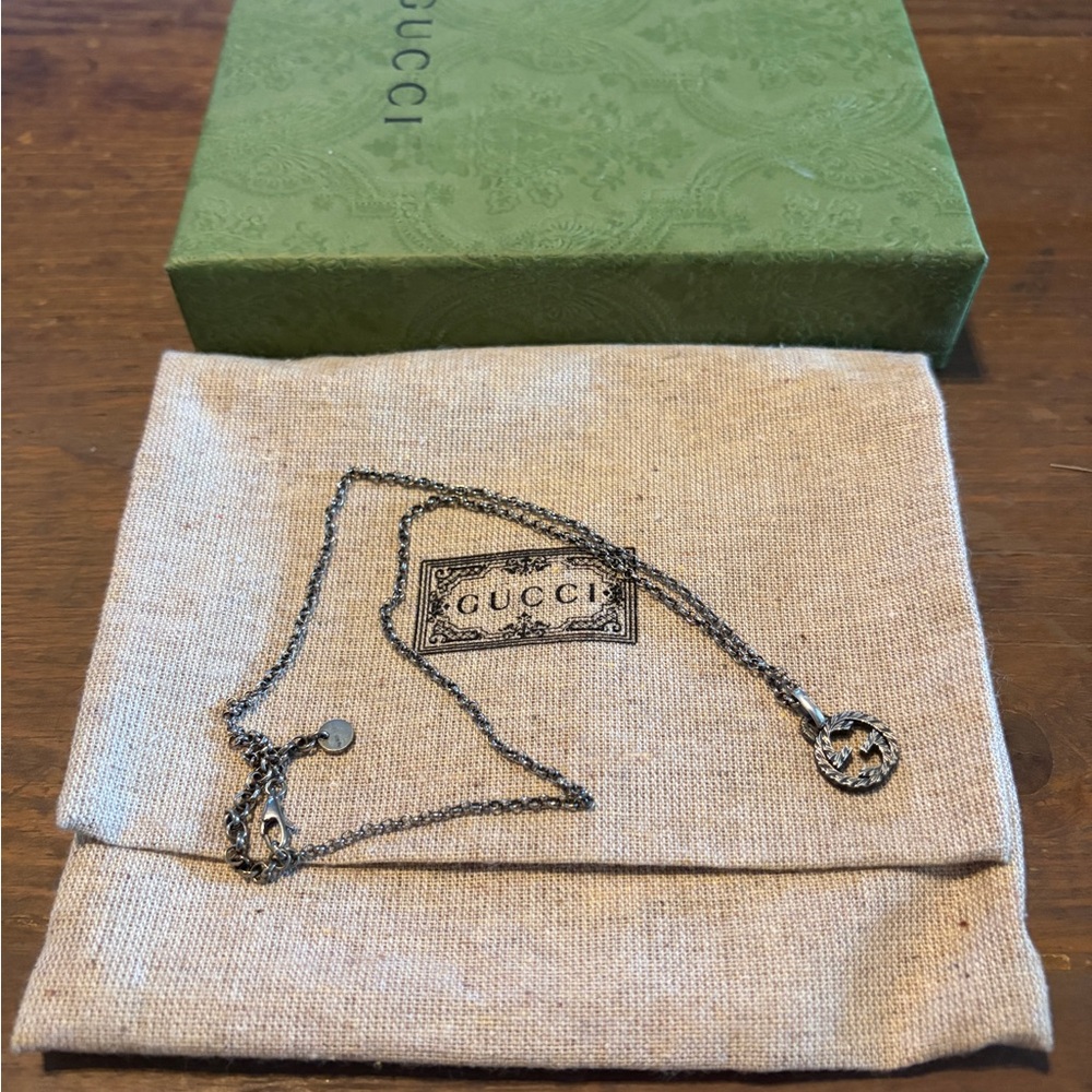 Gucci Silver Pendant Necklace